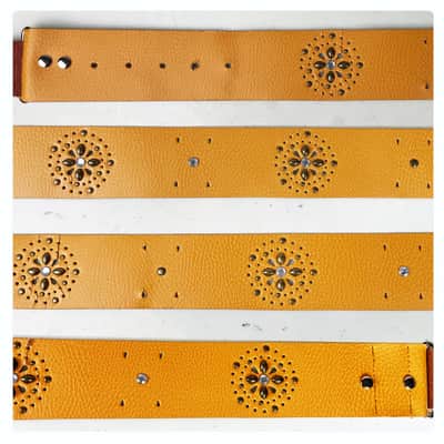 Loft Relics "Stud Bursts" guitar strap (Souldier) one-of-a-kind made at the Wilco Loft image 2