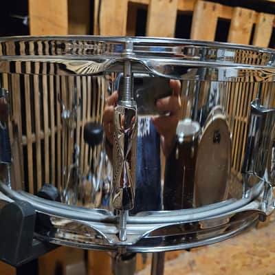Premier Steel Snare Drum with Rare case 80s-90's - Chrome image 10