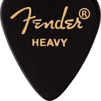 Fender 351 Premium Celluloid Guitar Picks - HEAVY, BLACK - 12-Pack (1 Dozen) image 2