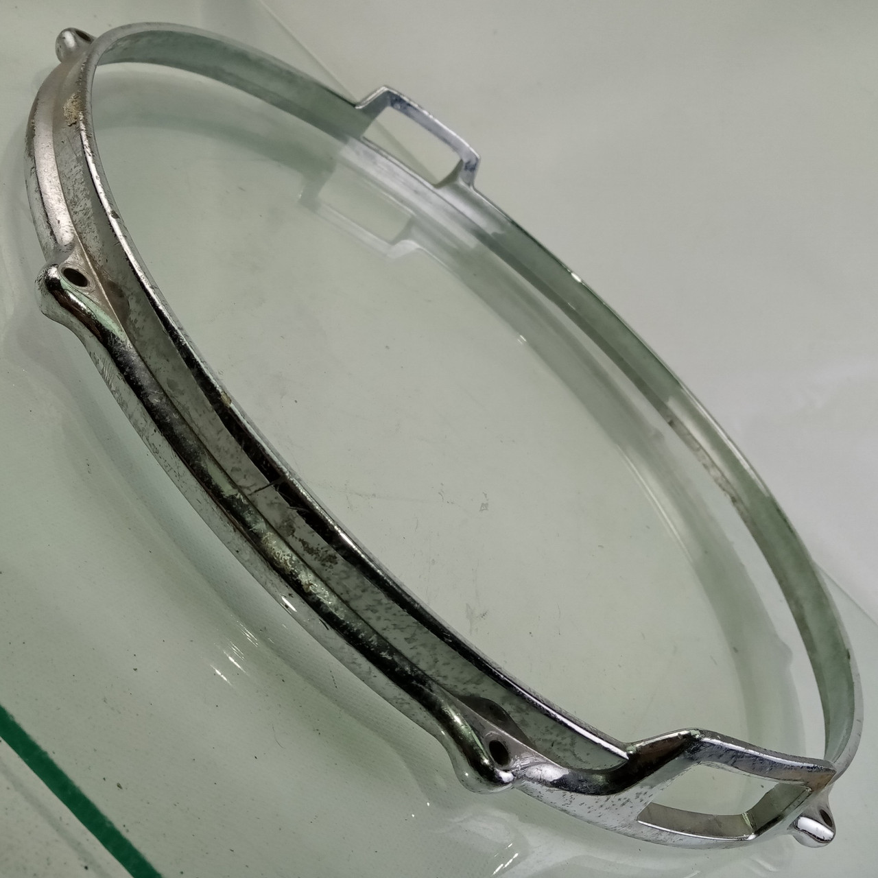 Premier 14" Die-Cast 8-Lug Snare Drum Resonant Rim/Hoop Diamond Chrome UK 60-70s — main photograph