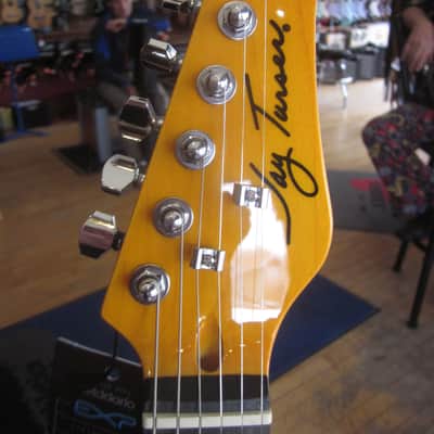 Jay Turser 3/4 Double Cutaway Electric Guitar JT-300-BK-A-U - Black and White image 5