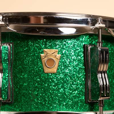 Ludwig Legacy 5x14 Green Sparkle Snare Drum image 11