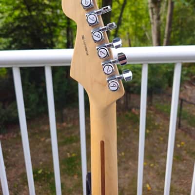 Fender American QMT Stratocaster with Pale Moon Ebony Fretboard 2020 - Transparent Black image 4