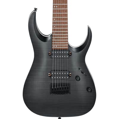 Ibanez RGA Standard 7 String Electric Guitar, Transparent Gray Flat image 1