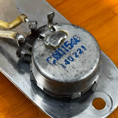 1952 1953 Fender Telecaster Blackguard control plate pots potentiometer clarostat CRL 1454 switch 250k wiring harness cap capacitor image 14