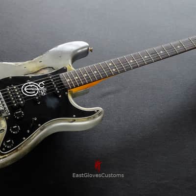 Fender Stratocaster Deluxe Series HSS Terminator Metallic Silver Floyd Rose Heavy Relic image 4