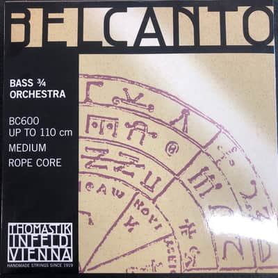 Thomastik-Infeld BC600 Belcanto Chrome Wound Rope Core 3/4 Double Bass Orchestra String Set - Medium image 1