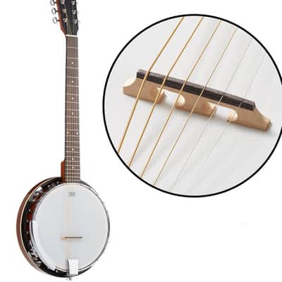 6-String Banjo - Full Size with Closed Back, Mahogany Resonator image 3