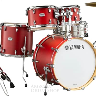 Yamaha New Tour Custom Maple 4-pc. Shell Pack TMP2F4CAS Candy Apple Red Satin (22 10 12 16) image 2