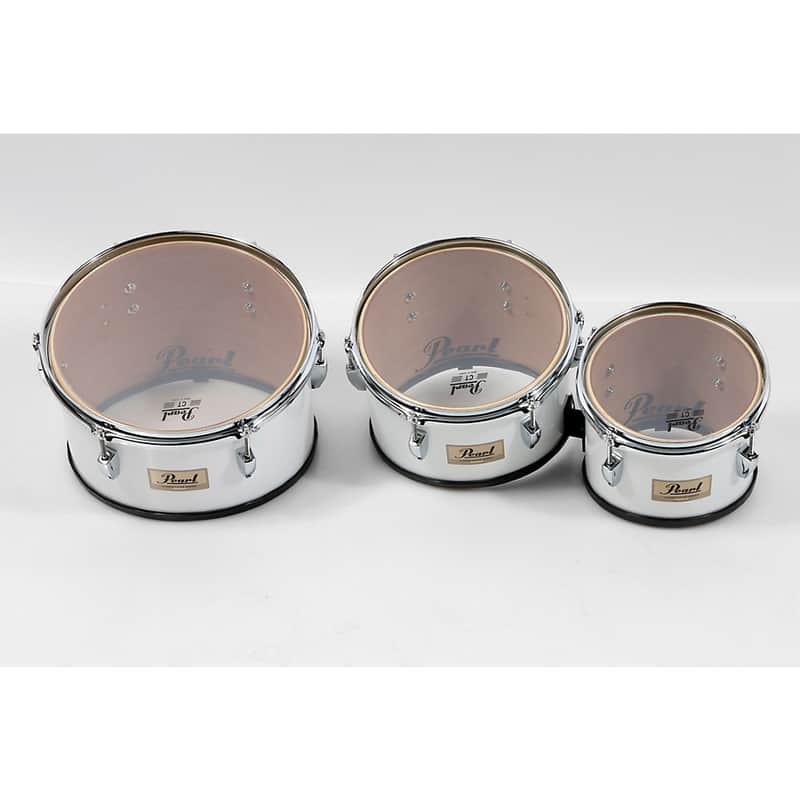 Pearl Competitor Marching Tom Set Regular Pure White (#33) 8,10,12 set image 1