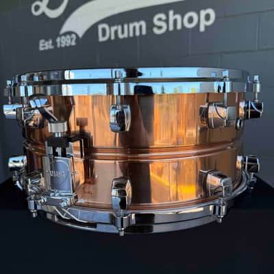 ~RARE!~ Yamaha Seamless Copper 6.5x14 Snare Drum with Die-Cast Hoops image 3