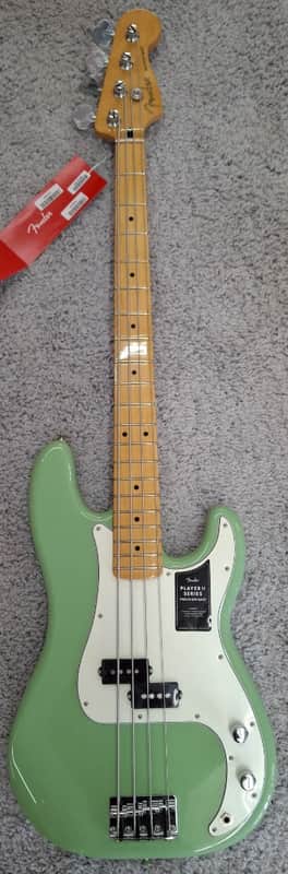 Mint Fender Player II Precision Bass guitar, Maple Fingerboard, Birch Green - MIM image 1