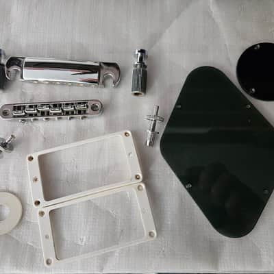 Gibson Robot Les Paul 1st generation - bridge, tailpiece, pickup mounts, poker chip and cavity covers image 1