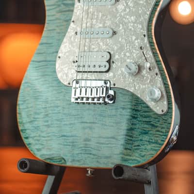 Suhr Standard Pro 2018 HSS - Bahama Blue Flame Maple | Reverb