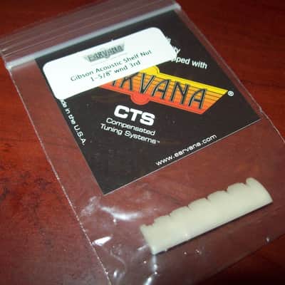 Earvana Compensated 1-5/8" Nut For Gibson Acoustic, Wound 3rd, CREAM
