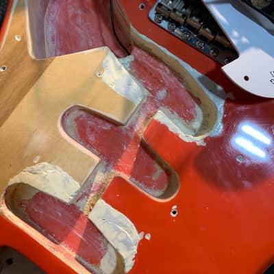 Squier SST JV Stratocaster MIJ 1983 Fiesta Red Vintage Fender Japan Fujigen w/ Bag image 21