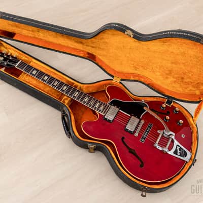 1962 Gibson ES-335 TDC Vintage Semi-Hollow Guitar Cherry w/ Bigsby, Pat # Pickups, Lifton Case image 22