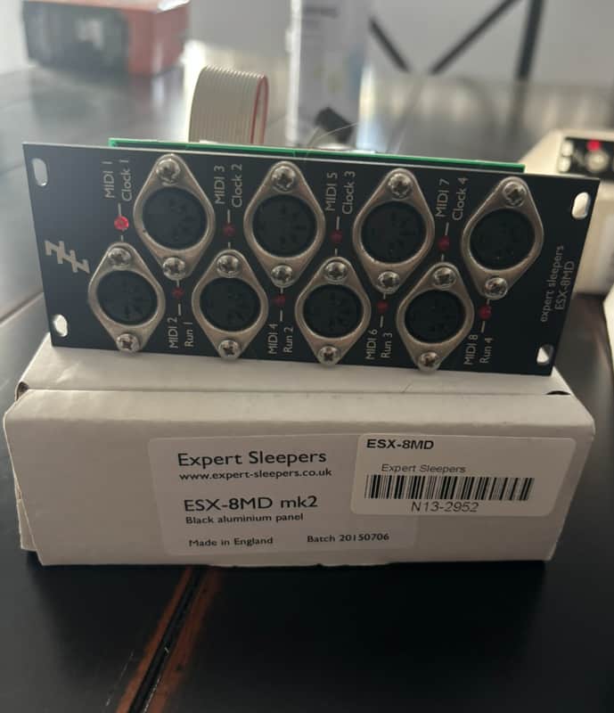 Expert Sleepers ESX-8MD MK2 MIDI / DINsync Expander Eurorack Synth Module 2014 - Present - Black image 1
