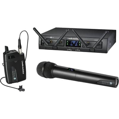 Audio Technica ATW-1312 3000 Wireless Body pack Dynamic Handheld Microphone System image 1