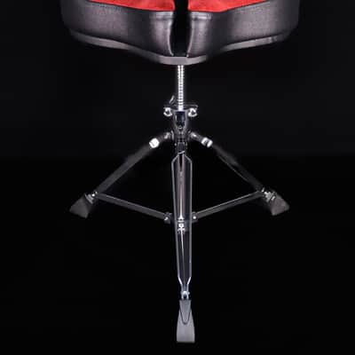 Ahead Spinal-G Drum Saddle, 3 Leg, Red Top / Black Sides image 2