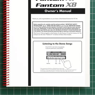 Roland Fantom X7 — 5 in 1 Owners Manual User Instructions — 515 Pages — USA Made
