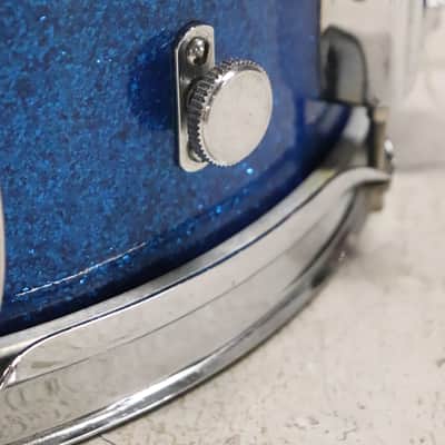 Rogers Holiday Powertone 5x14" Snare Drum Blue Sparkle Vintage 1960's Cleveland image 3