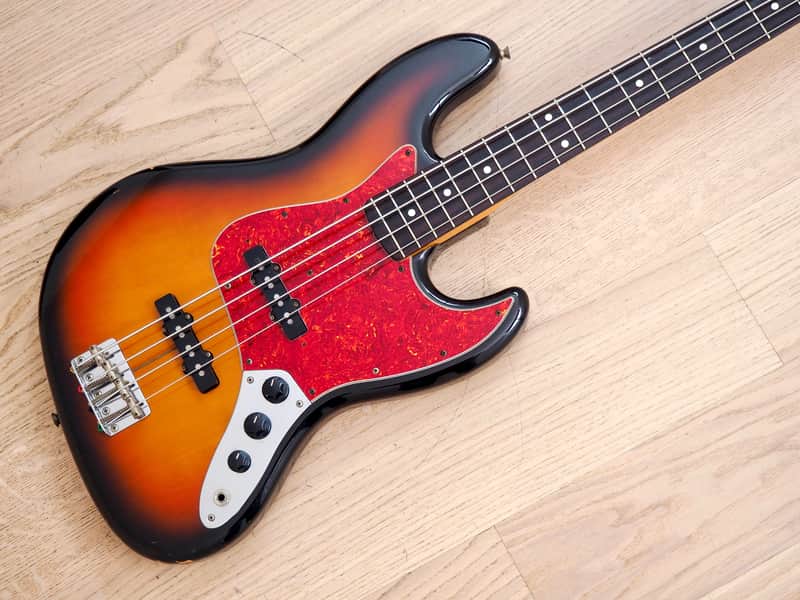 ベース FENDERJAPAN JAZZBASS 1989 Fender Jazz Bass '62 Vintage Reissue JB62-75 Sunburst 100% Origin