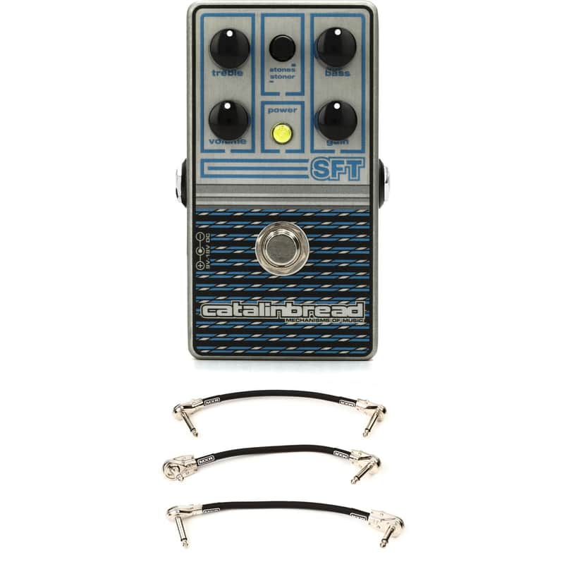Catalinbread SFT: Sapphire Ampeg-voiced Overdrive Pedal with 3 Patch Cables image 1
