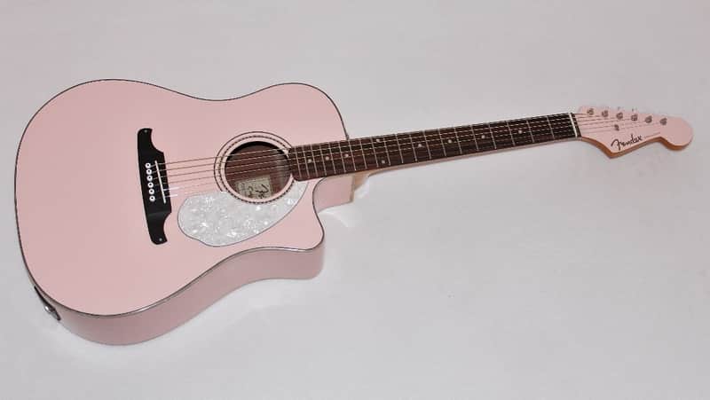 Fender Sonoran SCE Acoustic-Electric Guitar Shell Pink | Reverb Canada