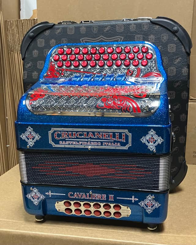 CRUCIANELLI Accordion Ultra Compact Cavalier 5SW Blue Silver Red