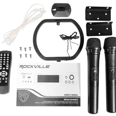 Rockville RPA70WBT 1000w 2 Channel Rack DJ Amplifier/Mixer/w/ Bluetooth/USB+Mics image 7