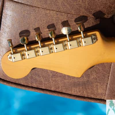 1993 Fender ST57G-65 '57 Stratocaster Reissue - Translucent Green w Gold Hardware - Made in Japan (FujiGen) Pro Set Up w Perfect Frets/Action/Intonation! image 5