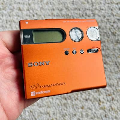 Sony MZ-N910 Walkman MiniDisc Player, Super Rare EX Orange ! Working ! image 4