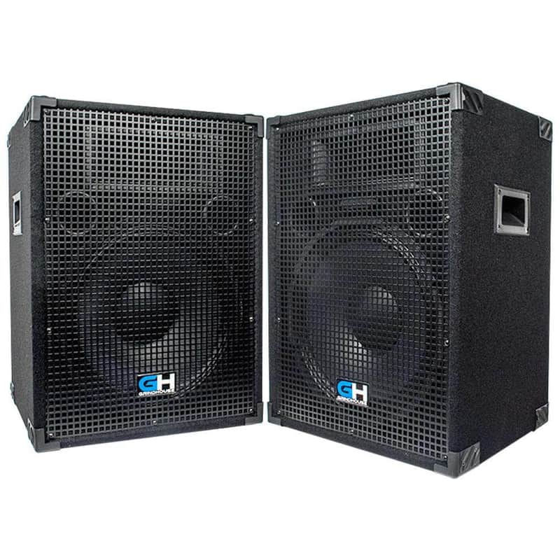 Seismic Audio GH-15L - Pair of Passive 15 Inch 2-Way PA/DJ Loudspeaker Cabinets - 800 Watt each Full Range PA/DJ Band Live Sound Speakers image 1