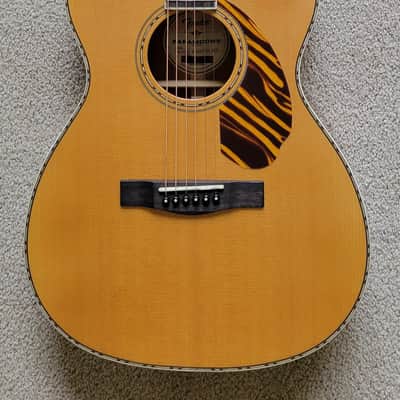 Fender PO-220E Orchestra Acoustic Electric Guitar, Natural Finish, Hard Shell Case image 3