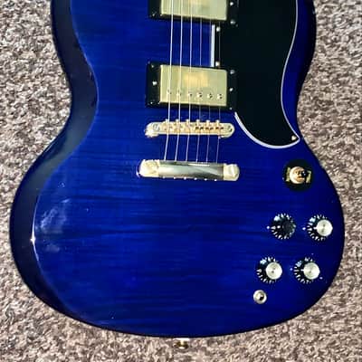 Epiphone SG pro flame top electric guitar ohsc image 3