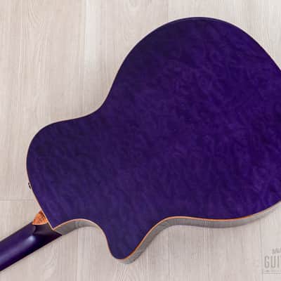 2023 Taylor Custom Grand Auditorium Acoustic Electric Guitar Trans Purple w/ Lutz Spruce + Quilted Maple image 18