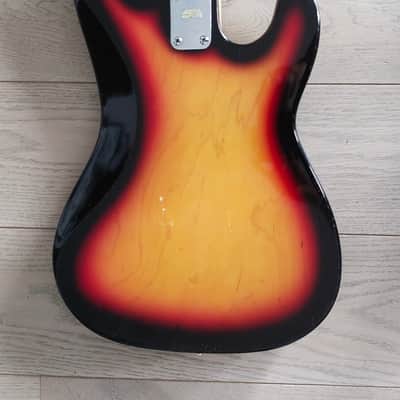 Hondo Precision Billy Sheehan update Lefty 1980s Sunburst image 5