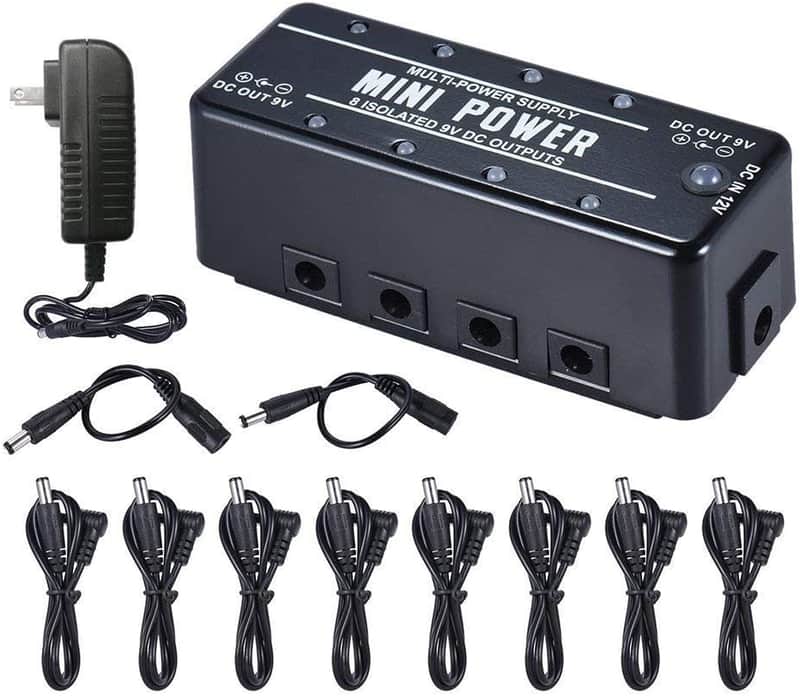 Rowin 8 Isolated 9V DC Outputs Mini Power Supply for Guitar Effects Pedal image 1