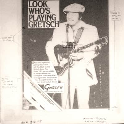 Gretsch Roy Clark Super Ax Original Marketing Ad Artwork - 1978 / UNIQUE COLLECTIBLE image 5