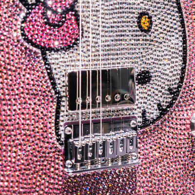 Swarovski® crystals | Fender Squier Hello Kitty Stratocaster - "Kitty White" | custom electric guitar image 4