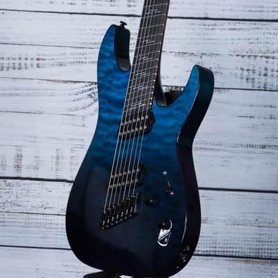 *B STOCK* Schecter Reaper 7 Elite Multiscale | Deep Ocean Blue image 4