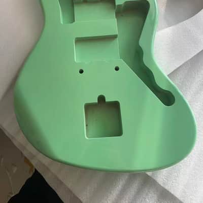 Green gloss alder wood Electric guitar body jazzmaster body image 1