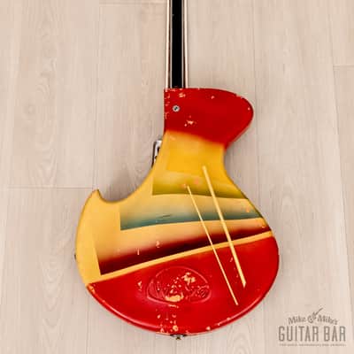 1960s Wandré Rock Oval Vintage Aluminum Neck Guitar w/ Case, Italy image 3