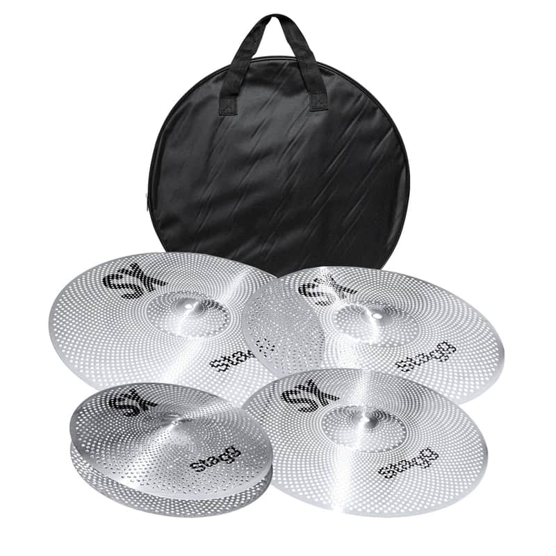 Stagg SX Low Volume Cymbal Set Inc 14/16/18/20" And FREE Cymbal Bag SXM SET image 1
