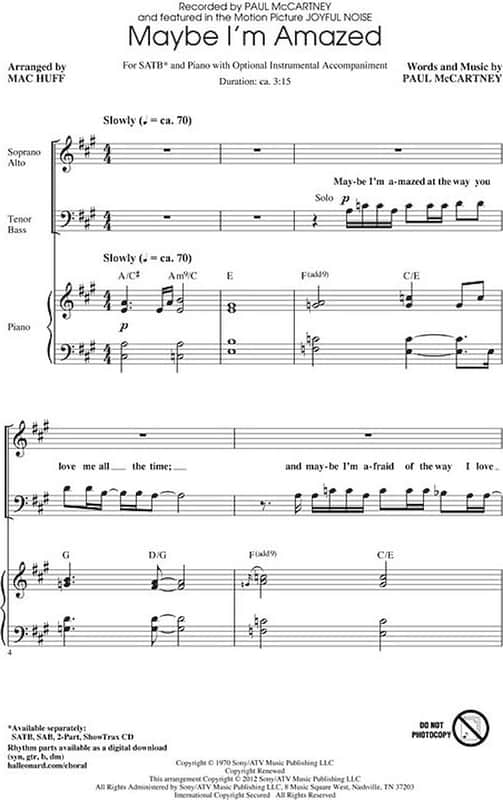 Maybe I'm Amazed - from Joyful Noise image 1