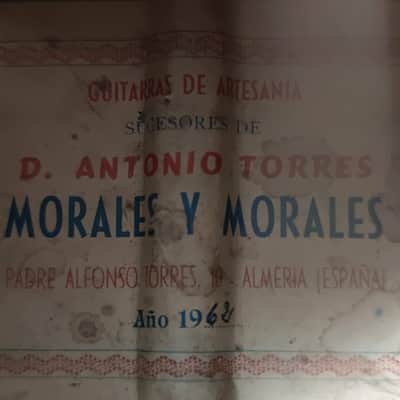 Morales Y Morales Old Flamenco guitar Ciprés 1962 image 8