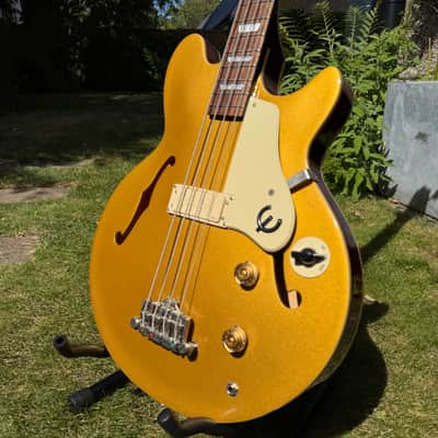 Epiphone Jack Casady Signature Bass With Hard Case - Metallic Gold image 2