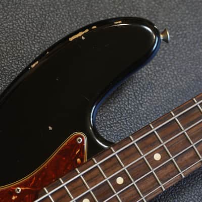 2020 Fender Custom Shop 1964 Jazz Bass Electric Bass Relic Black + COA OHSC image 5