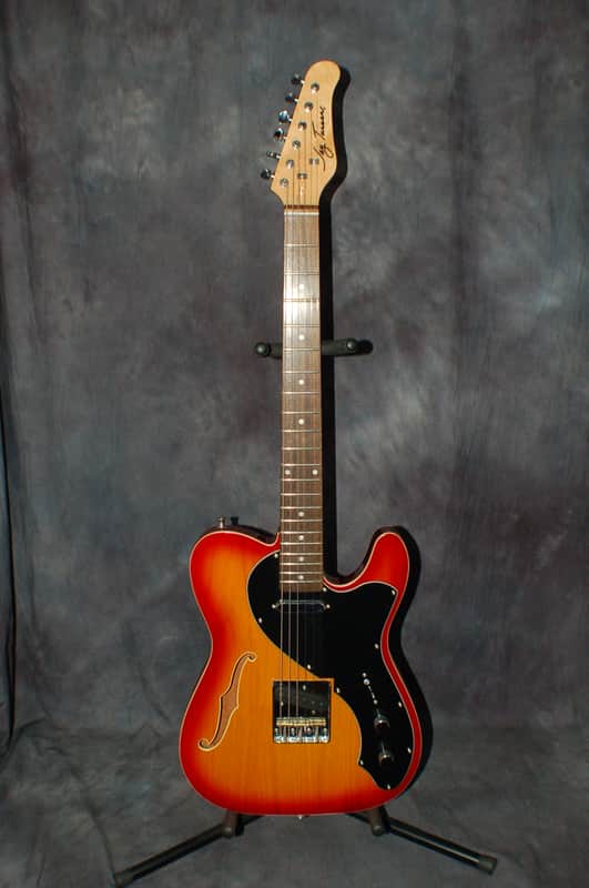 2011 Jay Turser JT-LTCRSDLX Tele Thinline USA Fender Pickups upgraded pots wiring Pro setup Gigbag image 1